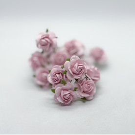 Набор розочек 25 мм, розовый, 5 шт.