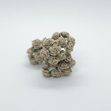 Набір трояндочок 15 мм, 10 шт, колір кава з молоком