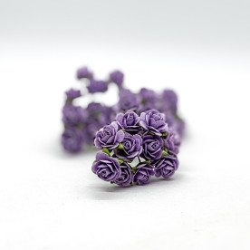 Набір трояндочок фіолетового кольору 15 мм, 10 шт