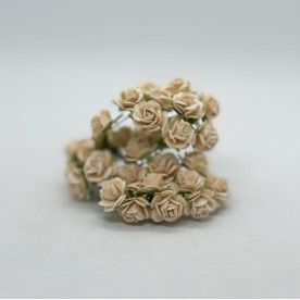 Набор розочек персикового цвета 15 мм, 10 шт