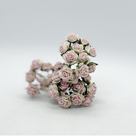 Трояндочки, 15 мм, набір 10 шт, колір рожево-молочний