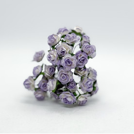 Набор розочек в 2х тонах фиолетового цвета 15 мм, 10 шт