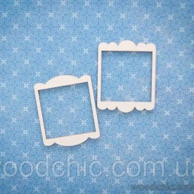 Набір Чіпбордів, рамки квадратні хвилясті 2, Woodchic