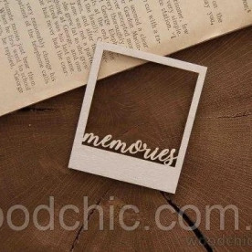 Чипборд, Рамка полароид Memories, Woodchic