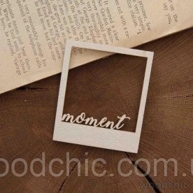 Чипборд, Рамка полароид Moment, Woodchic