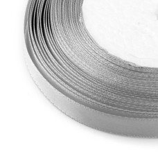 Сатинова-атласна стрічка, сріблястий, 10 мм, рулон 22.9 м