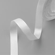 Сатиновая-атласная лента, белый, 6 мм, рулон 22,9 м