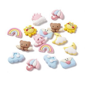 Набор матових кабошонов Світ дитинства, 10 штук, пастельні тони, 13-25 мм