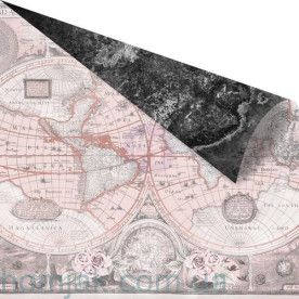 Двосторонній скраппапір Quartz Stone - Rose Quartz з фольгою Prima