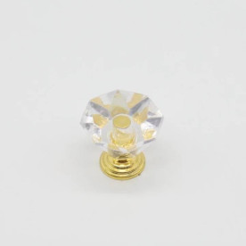 Ручка для декупажа, стекло, золото, 21х23 мм