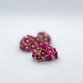 Набір з 10 декоративних квіток Sweetheart яскраво рожевого кольору, 15 мм