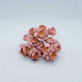 Набор  декоративных цветков вишни винтажно-розового цвета, 5 шт.