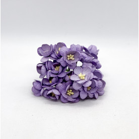Набор декоративных цветков вишни фиолетового цвета, 5 шт.