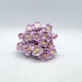 Набір декоративних квіток вишні ніжно-бузкового кольору, 5 шт.