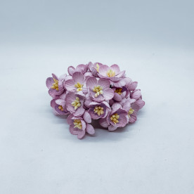 Набір декоративних квіток вишні бузкового кольору, 5 шт.