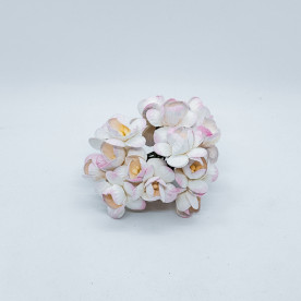 Набір декоративних квіток вишні біло-рожевого кольору, 5 шт.