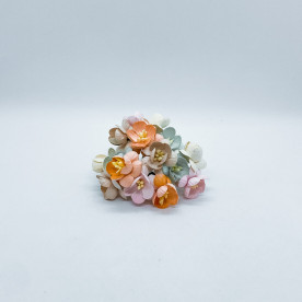 Набір декоративних квіток вишні в ніжних пастельних тонах 5 шт.