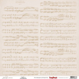 Односторонняя бумага Ноты, 30,5*30,5 см от ScrapBerry's