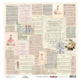 Односторонній папір Музика, 30,5 * 30,5 см від ScrapBerry's