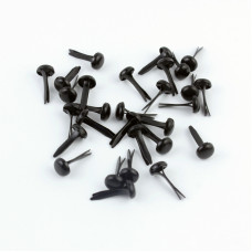 Набір металевих міні брадсів, колір чорний, 20 шт, 3 мм