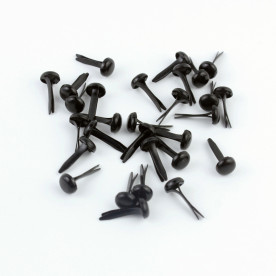 Набор металлических мини брадсов, цвет черный, 3 мм, 20 штук