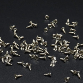 Саморез, винт для крепления фурнитуры, 2.5х8 мм, цвет серебро, 10 шт