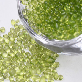 Декоративные камушки в баночке, цвет травяной зеленый, 1-3 мм, 30 грамм, 30 мл