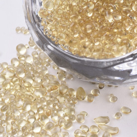 Декоративні камінчики в баночці, колір світле золото, 1-3 мм, 30 грам, 30 мл