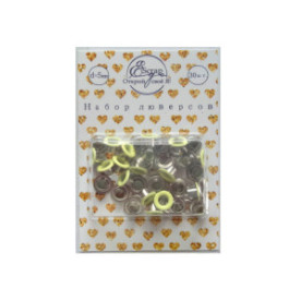 Набор люверсов, Желтый, эмаль, 30 шт, Scrapego