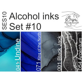 Набор алкогольных чернил 10ml + растворитель120ml Set #10, SES10, ScrapEgo