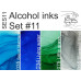 Набор алкогольных чернил 10ml + растворитель120ml Set #11, SES11, ScrapEgo