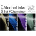 Набор алкогольных чернил 10ml + растворитель120ml Set #18, SES18, ScrapEgo