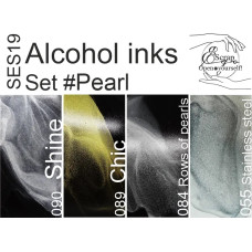 Набір алкогольних чорнил 10ml + розчинник 120ml Set #19, SES19, ScrapEgo