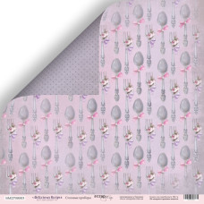 Лист двусторонней бумаги Столовые приборы 30*30 см от Scrapmir