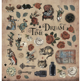 Лист двусторонней бумаги 30x30 Картинки дл вырезания Time to Dream, Scrapmir