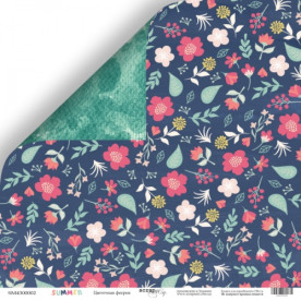 Лист двусторонней бумаги 30x30 Цветочная феерия Summer Scrapmir