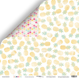 Аркуш двостороннього паперу 30x30 см Ананасовий гай Summer Scrapmir
