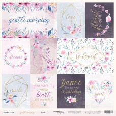 Лист односторонней бумаги 30x30  Scrapmir Карточки Gentle Morning