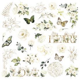 Аркуш одностороннього паперу 20х20см Для вирізання Tenderness Scrapmir