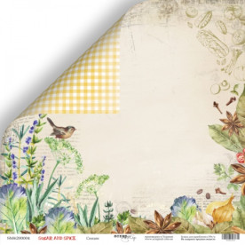 Лист двусторонней бумаги, Специи, Sugar and Spice, 30x30см, Scrapmir