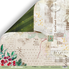 Аркуш двостороннього паперу 30х30см Зима від Scrapmir Art Christmas