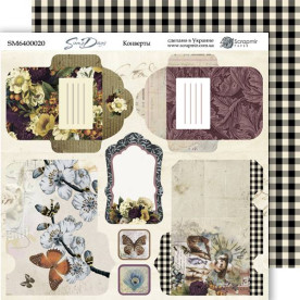 Лист двостороннього паперу, Конверти Some days, 20х20 см, Scrapmir