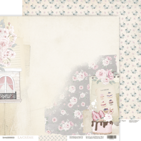 Лист двусторонней бумаги 03 из коллекции La Creme, 30x30 см, Scrapmir