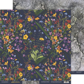 Лист двостороннього паперу, 01, Herbarium Wild summer, 30x30 см, Scrapmir