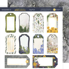 Лист двостороннього паперу, Tag-Pad, Herbarium Wild summer, 20х20 см, Scrapmir