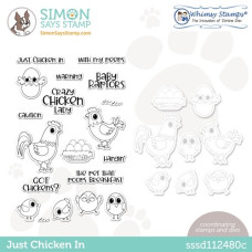 Набір акрилових штампів Just chicken in, Simon Says Stamp