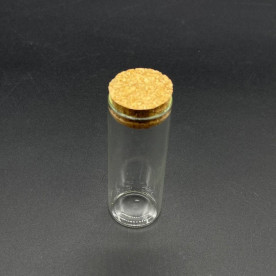 Стеклянная бутылочка с пробковой крышкой, 30х80 мм, 30 мл