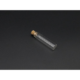 Стеклянная бутылочка с корком, 47х11мм, 2мл