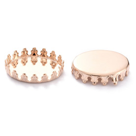 Основа під кабошон Овальна рамка з мереживними краями, колір золото, внутрішній розмір 18х13 мм