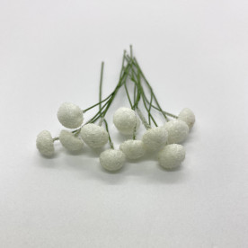 Набор тычинок для цветов, 10 шт, белый, 6 см, 1 см